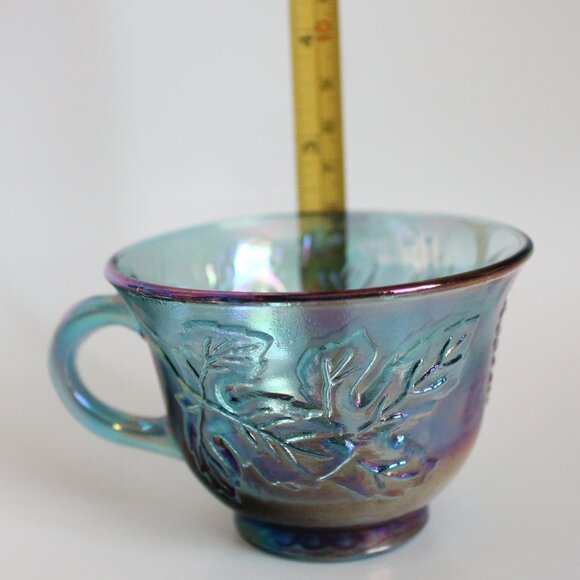 Iridescent Blue Leaf Teacup - Picture 9 of 9